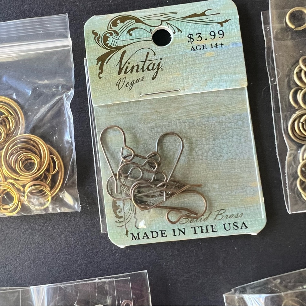 Over 10 Bundles/Jewelry Making Supplies includes Vintaj Brass French ER wires - Picture 4 of 14